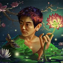 Transitional States - Fantasy Self Portrait Project (bearbrickjia's Fantasy Portraits Course). Ilustração tradicional, Desenho, Ilustração digital, Desenho de retrato, Desenho digital, e Pintura digital projeto de dinghuart - 11.08.2021