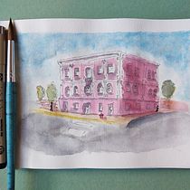 Meu projeto do curso: Desenho arquitetônico com aquarela e tinta. Watercolor Painting, Sketching, Drawing, Architectural Illustration, Sketchbook & Ink Illustration project by Cristina Coltro - 07.22.2021