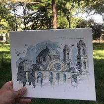 çay kahve ve süt kıvamı. Un projet de Illustration traditionnelle, Esquisse , Dessin, Aquarelle, Illustration architecturale , et Carnet de croquis de harun bircan çat - 22.07.2021