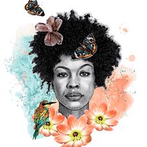 Meu projeto do curso: Ilustração de retrato com técnicas manuais e digitais. Un progetto di Illustrazione tradizionale, Disegno a matita, Disegno, Illustrazione digitale, Pittura ad acquerello, Disegno di ritratti e Disegno realistico di Lilian Coelho - 22.07.2021