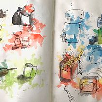 Mi Proyecto del curso: Técnicas de ilustración para desbloquear tu creatividad. Design, Traditional illustration, Fine Arts, Painting, Creativit, Creating with Kids, and Sketchbook project by Nadia Fernandez - 07.24.2021
