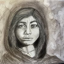 Mein Kursprojekt: Künstlerisches Porträt mit Kohlestift.  projeto de Anne-Marie - 25.07.2021