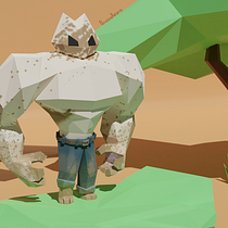 Meu projeto do curso: Modelagem de personagens low poly para videogames Ein Projekt aus dem Bereich 3D, 3-D-Modellierung, Videospiele, Design von 3-D-Figuren und Design für Videospiele von peuzzabaiano - 22.07.2021
