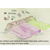 T'was the night Before Christmas. Traditional illustration, Fine Arts, Painting, Pencil Drawing, Drawing, Watercolor Painting, Children's Illustration, and Narrative project by Paulacurran Art - 07.23.2021
