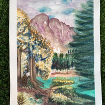 Mi Proyecto del curso: Paisajes naturales en acuarela. Projekt z dziedziny  Sztuki piękne,  Malarstwo i Malowanie akwarelą użytkownika Maria GrinnAis - 25.07.2021