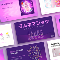 Magic Ramune. Proyecto del curso: Principios de diseño para presentaciones. Design Management, Graphic Design, Marketing, and Communication project by Rebeca Tenorio - 07.17.2021