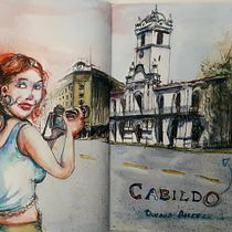 Mi Proyecto del curso: Sketching artístico en acuarela: atrévete a expresar tus ideas . Traditional illustration, Sketching, Creativit, Drawing, Watercolor Painting, and Sketchbook project by Maximiliano Di Giácomo - 07.26.2021