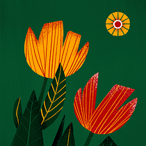 Flores ilustradas. Traditional illustration, Digital Illustration, and Digital Painting project by Cecilia Moronari Leite - 01.02.2021