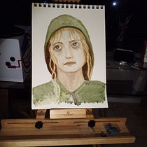 Mi Proyecto del curso: Retrato en acuarela a partir de una fotografía. Watercolor Painting project by vergaramonica8 - 07.27.2021