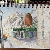 My project in Architectural Sketching with Watercolor and Ink course. Sketching, Drawing, Watercolor Painting, Architectural Illustration, Sketchbook & Ink Illustration project by shinmeadows - 07.26.2021