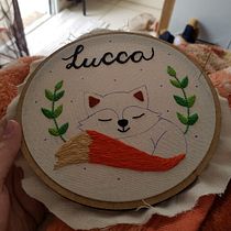 Meu projeto do curso: plaquinha de maternidade do meu mocinho <3. Embroider project by Fernanda Ferrari - 07.18.2021