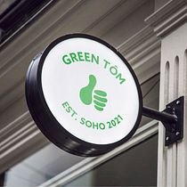 Creation of an Original Logo from Scratch - Green Tôm Asian Fusion Café Branding. Un projet de Design , Br, ing et identité, Design graphique , et Création de logos de Rebecca Gardner - 23.07.2021