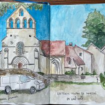 My project in Urban Sketching: Express Your World in a New Perspective course. Un projet de Illustration traditionnelle, Esquisse , Dessin, Aquarelle, Illustration architecturale , et Carnet de croquis de mieke_geraerts - 27.07.2021