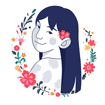 Meu projeto do curso: Retrato ilustrado com elementos botânicos. Un progetto di Illustrazione tradizionale, Illustrazione digitale, Illustrazione botanica e Disegno digitale di Lisa - 27.07.2021