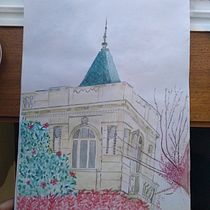 Meu projeto do curso: Desenho arquitetônico com aquarela e tinta. Sketching, Drawing, Watercolor Painting, Architectural Illustration, Sketchbook & Ink Illustration project by karine_karl4 - 07.19.2021