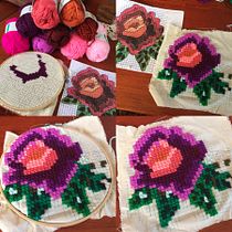 Mi Proyecto del curso: Introducción al punto de cruz contemporáneo. Embroider, DIY, Upc, and cling project by varancibia_1 - 07.27.2021