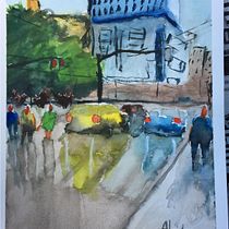 Paisagem Urbana - Nublada e com Chuva. Un projet de Beaux Arts, Aquarelle et Illustration architecturale de alcidesantonio - 25.07.2021