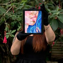 Mi Proyecto del curso: Ilustración con pintura y técnica mixta. Een project van  Beeldende kunst, Schilderij,  Acr, lschilderij y  Olieverfschilderij van Alexandra Marin - 28.07.2021
