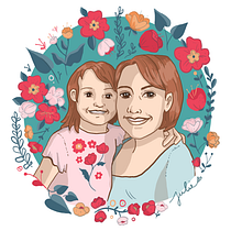 Mon projet du cours : Portrait illustré avec des éléments botaniques. Un progetto di Illustrazione tradizionale, Illustrazione digitale, Illustrazione botanica e Disegno digitale di Julie FOUGERET - 28.07.2021