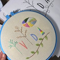 Meu projeto do curso: Técnicas básicas para bordado de letras. Embroider project by Gabrielly da Paz Matos Nascimento - 07.27.2021