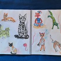 Mi Proyecto del curso: Técnicas de ilustración para desbloquear tu creatividad. Design, Traditional illustration, Fine Arts, Painting, Creativit, Creating with Kids, and Sketchbook project by conimartinez - 07.29.2021