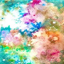 My project in Modern Watercolor Techniques course - A beautiful galaxy. Painting, and Watercolor Painting project by Rishita B - 07.26.2021