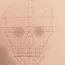 Mi Proyecto del curso: Dibujo anatómico de la cabeza humana. Fine Arts, Pencil Drawing, Drawing, Portrait Drawing, Realistic Drawing, and Figure Drawing project by sara12 - 07.29.2021