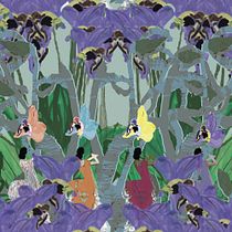 Encinas Orquídeas Mujeres. Milagros.. Projekt z dziedziny Trad, c, jna ilustracja, Pattern design, Projektowanie mod i Stemple użytkownika Milagros Argüelles González - 27.07.2021