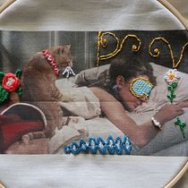 Audrey Hepburn. Photograph, Collage, Paper Craft, Printing, Embroider, and DIY project by Giulia Pressi - 07.30.2021