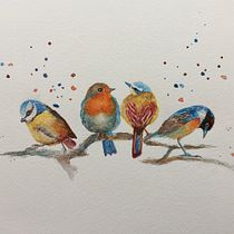 My project in Artistic Watercolor Techniques for Illustrating Birds course. Traditional illustration, Watercolor Painting, Realistic Drawing, and Naturalistic Illustration project by thenormamiller - 07.30.2021