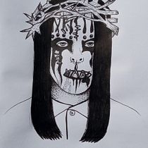 Meu projeto do curso: Desenho de tatuagem blackwork. Homenagem ao Joey Jordison. Un projet de Illustration traditionnelle, Illustration numérique , et Conception de tatouage de Julia Borges Pettres - 30.07.2021
