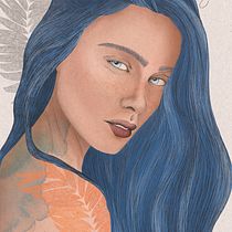 Mi Proyecto del curso: Retrato ilustrado con Procreate. Ilustração tradicional, Ilustração vetorial, Ilustração digital, e Desenho de retrato projeto de angela_diaz_1 - 30.07.2021