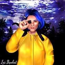 Meu projeto do curso: Retrato digital no Photoshop com um toque de fantasia, Fanart inspirada por Coraline, animação realizada pelo estúdio Laika, melhorei significativamente com o curso, com algumas dificuldades ainda, mas continuarei praticando!. Traditional illustration, Drawing, Digital Illustration, Portrait Drawing, Digital Drawing, and Digital Painting project by Larissa Cristina Manoel - 07.29.2021