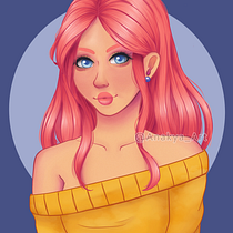 My project in Female Character Portraits in Procreate course. Projekt z dziedziny Trad, c, jna ilustracja, Ilustracja c, frowa, R, sunek c i frow użytkownika Cynthia Carpentier-Brodeur - 30.07.2021