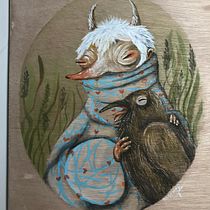 My project in Watercolour on Wood course. Traditional illustration, Fine Arts, and Watercolor Painting project by joskabarr - 07.31.2021