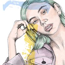 Mi Proyecto del curso: Retrato ilustrado con Procreate. Ilustração tradicional, Ilustração vetorial, Ilustração digital, e Desenho de retrato projeto de Gaby Contreras - 26.07.2021