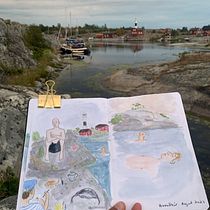 My (outdoor) sketchbook project: sailing and drawing. An adventure . Traditional illustration, Sketching, Creativit, Drawing, Watercolor Painting, Sketchbook, and Gouache Painting project by burnedoutcat - 07.31.2021