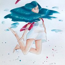 My project in Expressive Manga Illustration in Watercolor course. Un progetto di Illustrazione tradizionale, Disegno, Pittura ad acquerello e Manga di Yuhe Hsia - 31.07.2021