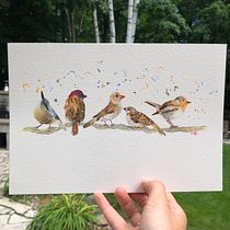 My project in Artistic Watercolor Techniques for Illustrating Birds course. Traditional illustration, and Watercolor Painting project by carolinezenss - 07.30.2021