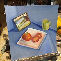 Mi Proyecto Tomates frescos. Artes plásticas, Pintura, Pintura a óleo e Ilustração tradicional projeto de Isabel Perez - 01.08.2021