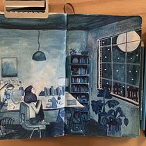 Mi Proyecto del curso: Sketchbook para explorar tu estilo de dibujo. Traditional illustration, Sketching, Creativit, Drawing, Watercolor Painting, Sketchbook, and Gouache Painting project by anaicaz - 08.01.2021