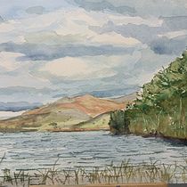My project in Natural Landscapes in Watercolor course. Projekt z dziedziny  Sztuki piękne,  Malarstwo i Malowanie akwarelą użytkownika Barb O - 01.08.2021