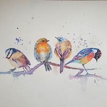 My project in Artistic Watercolor Techniques for Illustrating Birds course. Traditional illustration, Watercolor Painting, Realistic Drawing, and Naturalistic Illustration project by Ivy Dandilion - 08.01.2021