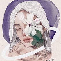 My project in Illustrated Portraits with Procreate course. Ilustração tradicional, Ilustração vetorial, Ilustração digital, e Desenho de retrato projeto de Rhea - 31.07.2021
