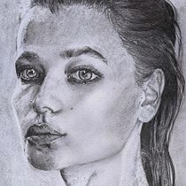 Mein Kursprojekt: Realistische Porträts mit Graphit Bleistift. Traditional illustration, Fine Arts, Sketching, Pencil Drawing, Drawing, Portrait Drawing, Realistic Drawing, Artistic Drawing, and Figure Drawing project by tea_88 - 08.01.2021