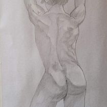 Meu projeto do curso: Desenho do corpo humano em movimento. Un projet de Beaux Arts, Esquisse , Dessin au cra, on, Dessin , et Dessin réaliste de ilan_lira - 01.08.2021