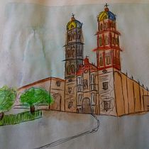 Mi Proyecto del curso: Dibujo arquitectónico con acuarela y tinta. Sketching, Drawing, Watercolor Painting, Architectural Illustration, Sketchbook & Ink Illustration project by Itzel Guadalupe Hernandez Ruaro - 08.01.2021
