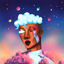 Meu projeto do curso: Retrato digital no Photoshop com um toque de fantasia. Traditional illustration, Drawing, Digital Illustration, Portrait Drawing, Digital Drawing, and Digital Painting project by Gris - 02.02.2021