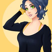 Mi Proyecto del curso: Retrato de personajes femeninos con Procreate. Projekt z dziedziny Trad, c, jna ilustracja, Ilustracja c, frowa, R, sunek c i frow użytkownika Sofia Arceo - 01.08.2021