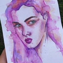 Meu projeto do curso: Retrato em aquarela a partir de uma fotografia. Traditional illustration, Watercolor Painting, and Portrait Drawing project by Luane Souza Guimarães - 08.02.2021